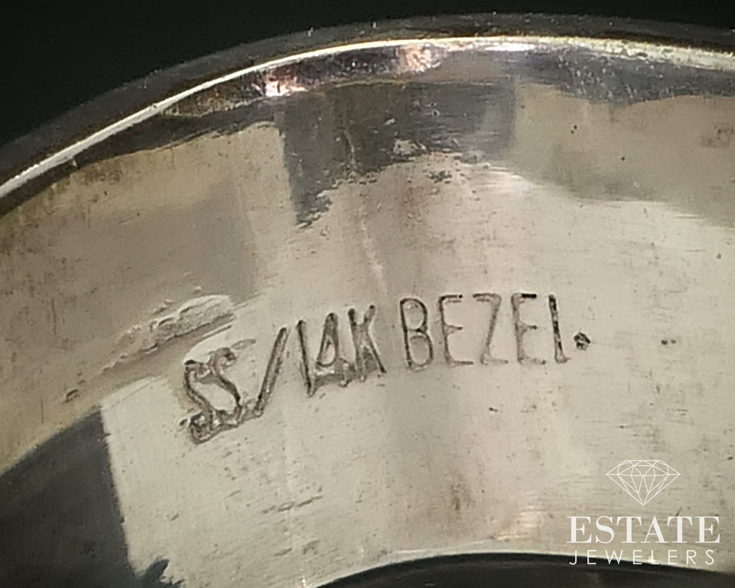 14k & Sterling Natural Amethyst Ladies Wide Solitaire Ring 12.8g i16297