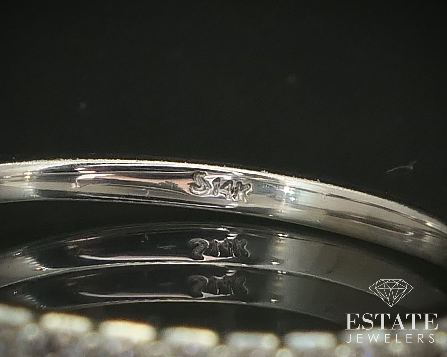 14k White Gold IGI Radiant .91ctw Natural Diamond Engagement Ring 1.9g p67061