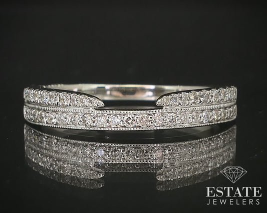 14k White Gold Pnina Natural .30ctw Diamond Ladies Wedding Band 3.1g i16298