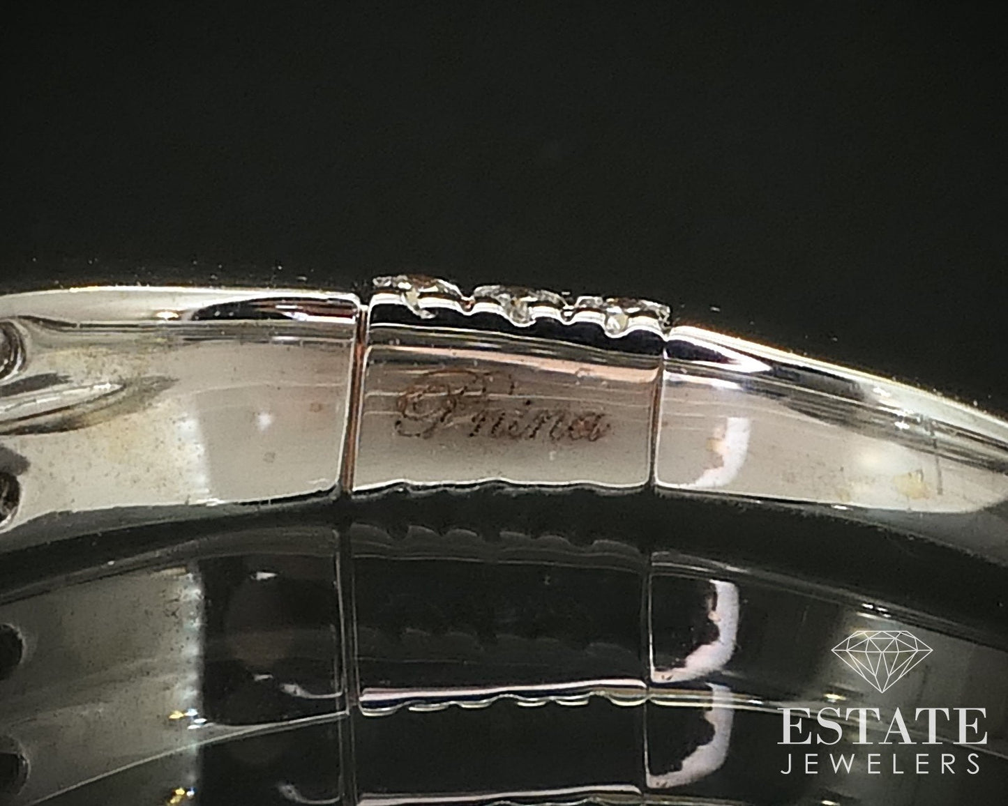 14k White Gold Pnina Natural .30ctw Diamond Ladies Wedding Band 3.1g i16298