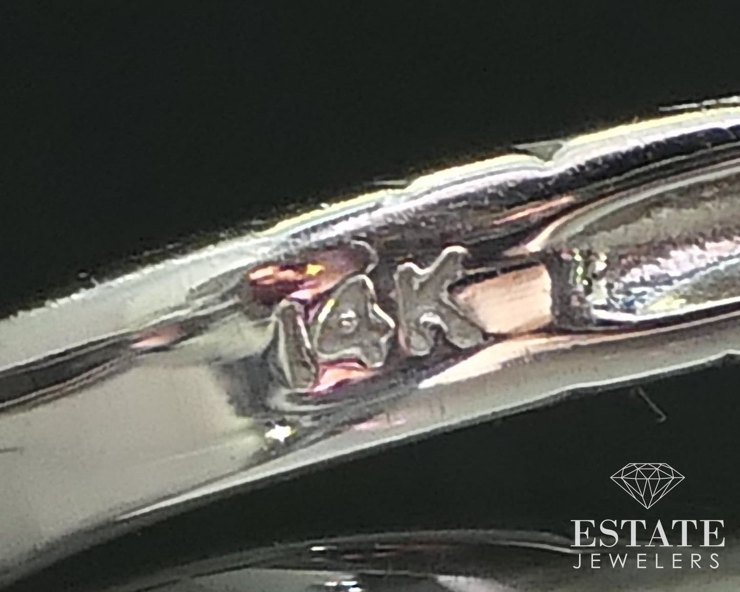 14k White Gold Sonia B. Natural Pink Tourmaline & Diamond Halo Ring 4.9g i16318