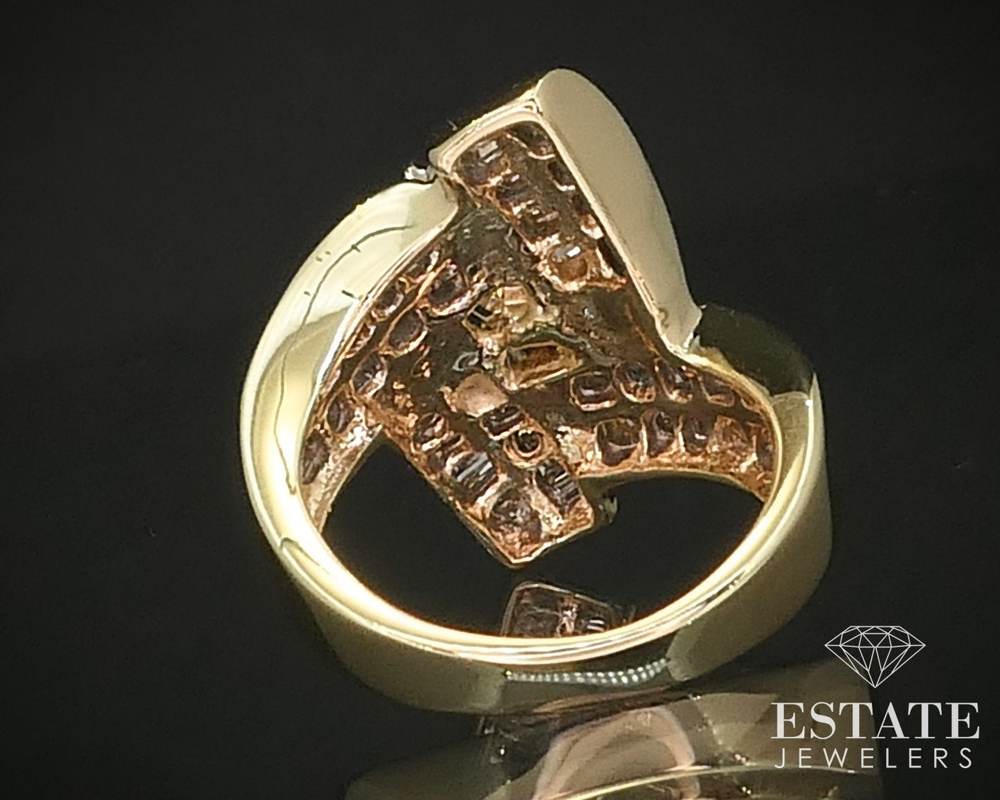 14k Yellow Gold European Natural 2.63ctw Diamond Engagement Ring 9g i16487