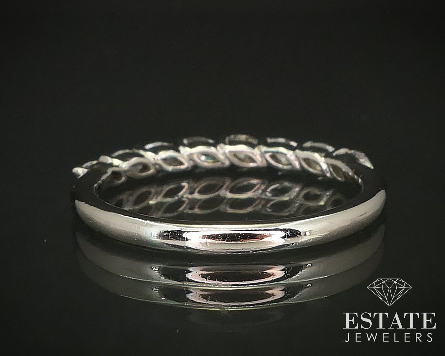 Platinum Marquise Natural .40ctw Diamond Ladies Wedding Band 3.1g i16491