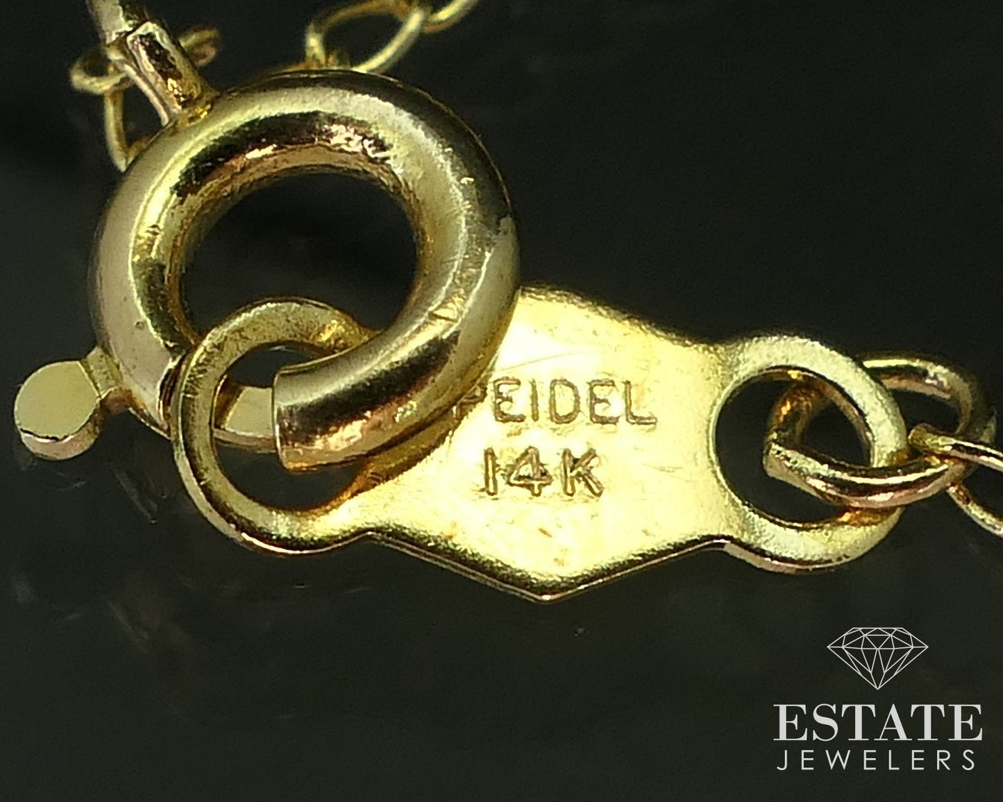14k Yellow Gold Natural .36ctw Diamond Leaf Pendant Necklace 2.2g 16"L i16511