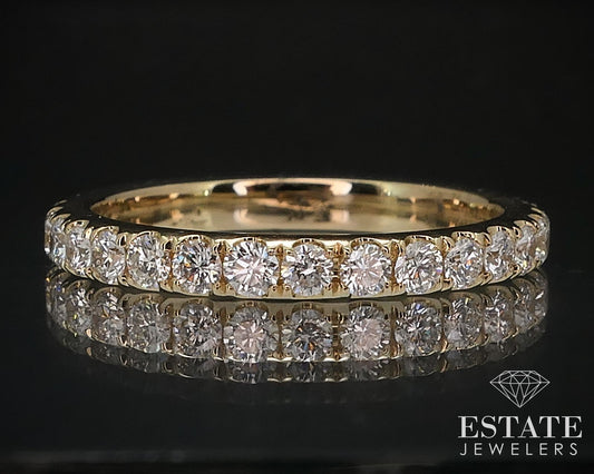 14k Yellow Gold Natural .60ctw Diamond Ladies Wedding Band Ring 2.8g i16555
