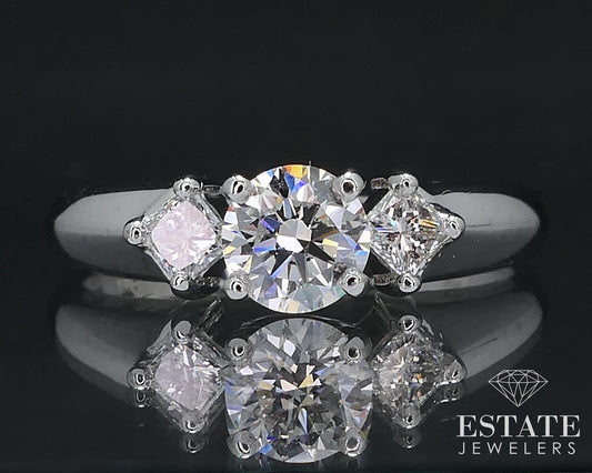 14k White Gold IGI Round Natural .71ctw Diamond Engagement Ring 3.2g i16800