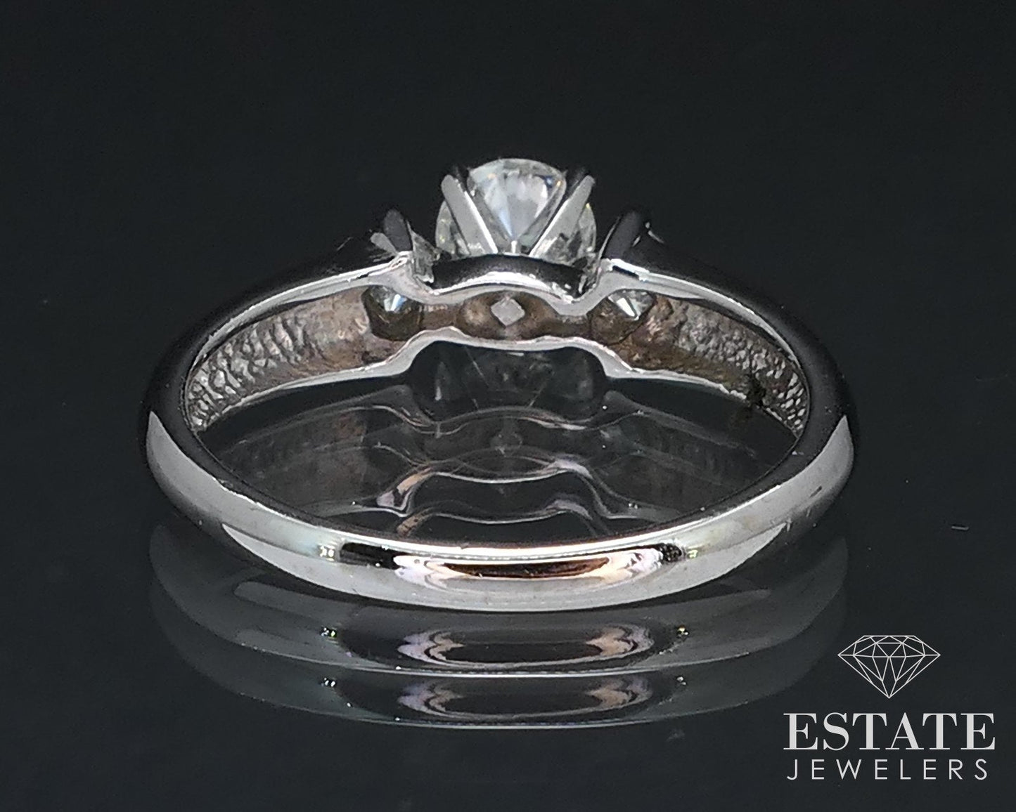 14k White Gold IGI Round Natural .71ctw Diamond Engagement Ring 3.2g i16800