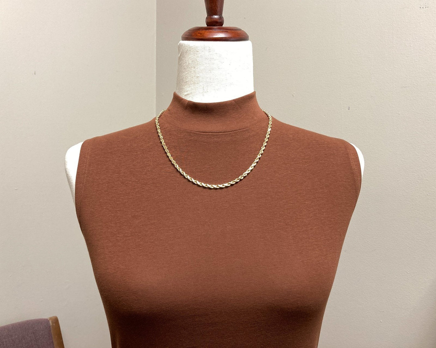 10k Yellow Gold Diamond Cut 3.3mm Link Chain Necklace 23g 20"L i16863