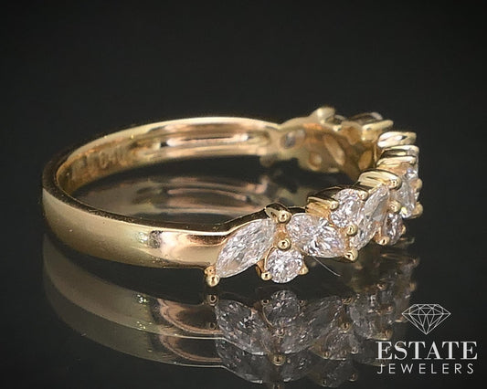 14k Yellow Gold Natural .64ctw Diamond Ladies Wedding Band 2.3g i16839