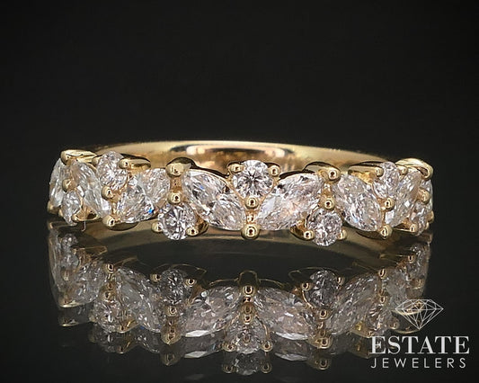14k Yellow Gold Natural .64ctw Diamond Ladies Wedding Band 2.3g i16839