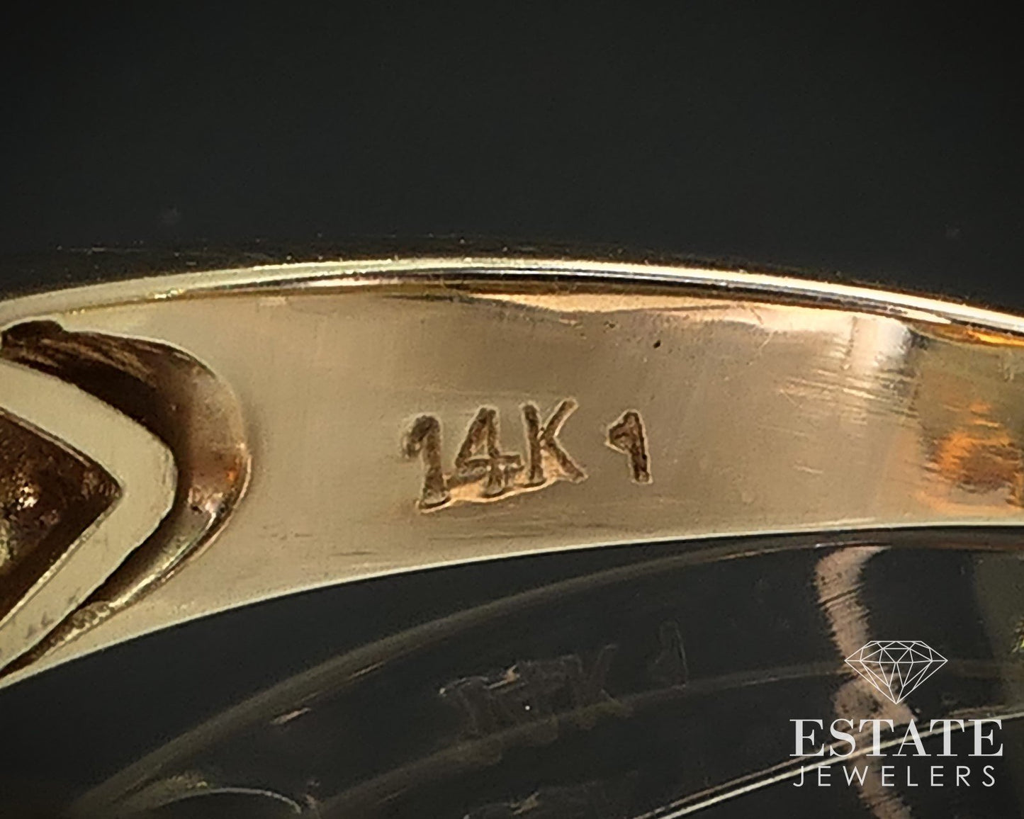 14k Yellow Gold Natural Spessartite Garnet & Diamond Ladies Ring 4.8g i16939b