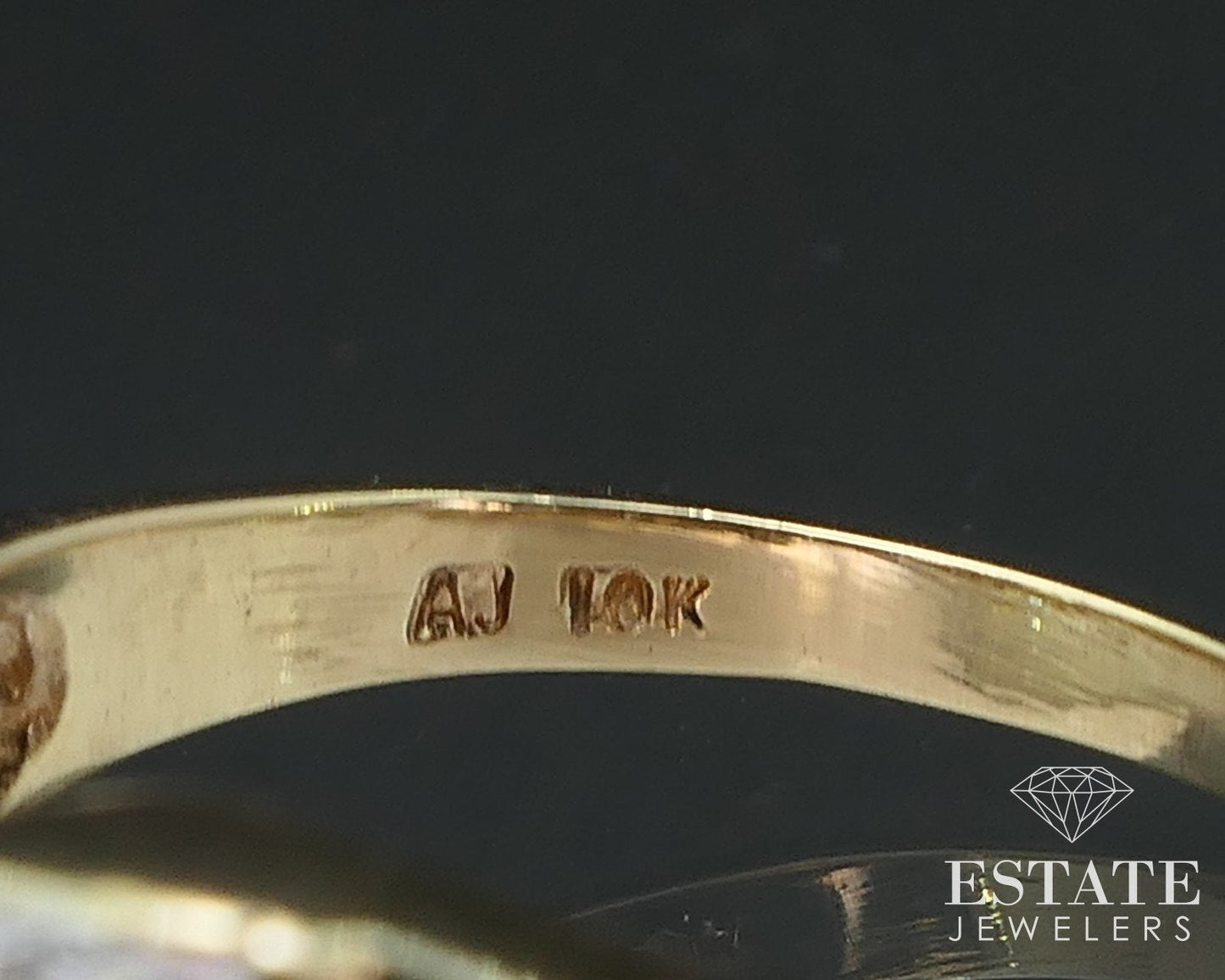 Vintage 10k Yellow Gold Natural .10ctw Diamond Bypass Band Ring 2.9g i16882b