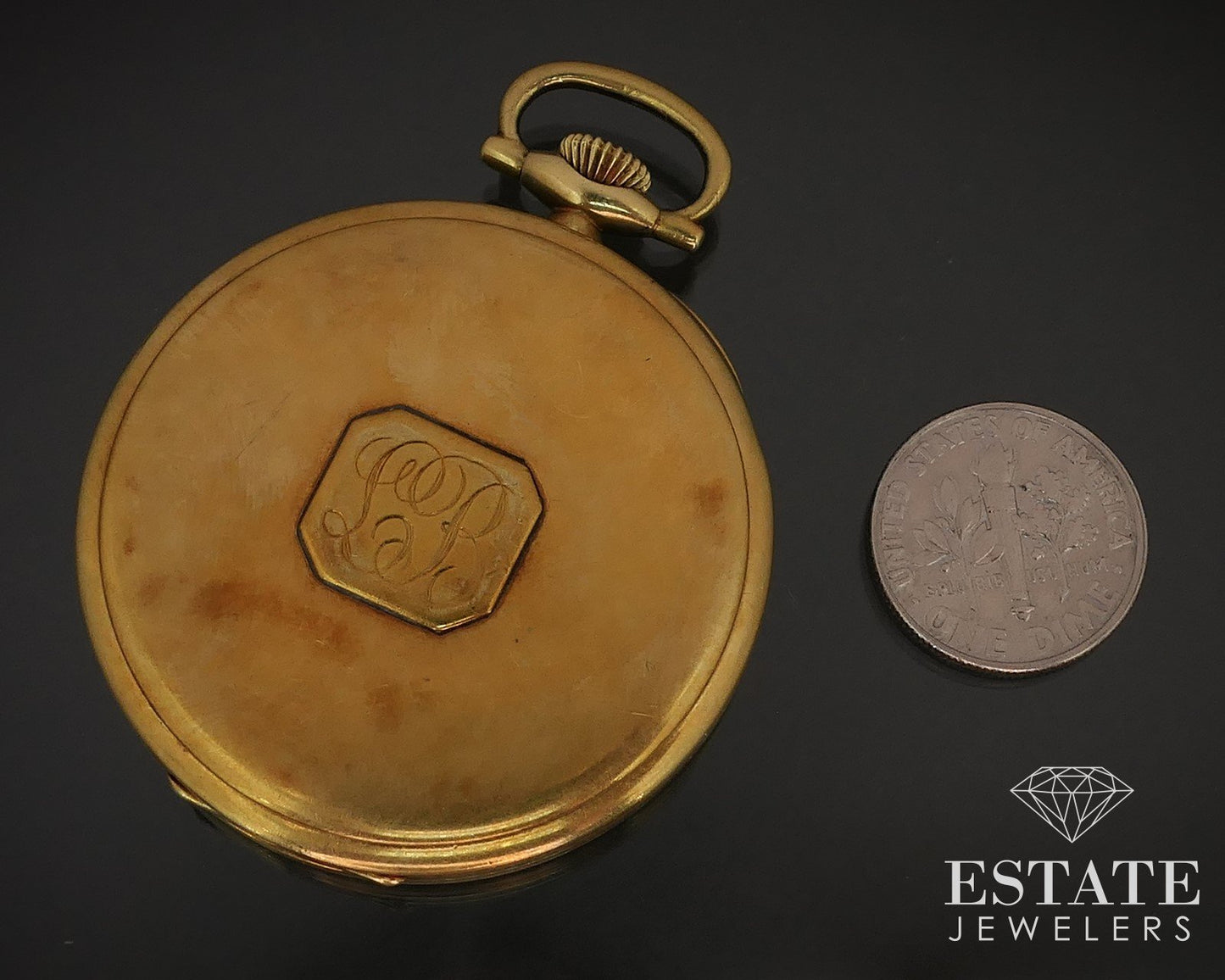Antique Solid 18k Yellow Gold Tiffany & Co Longines Pocket Watch i17078