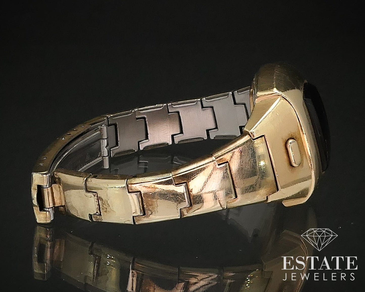 Vintage Gold Filled Pulsar Time Computer LED Bracelet Ladies Watch i17075