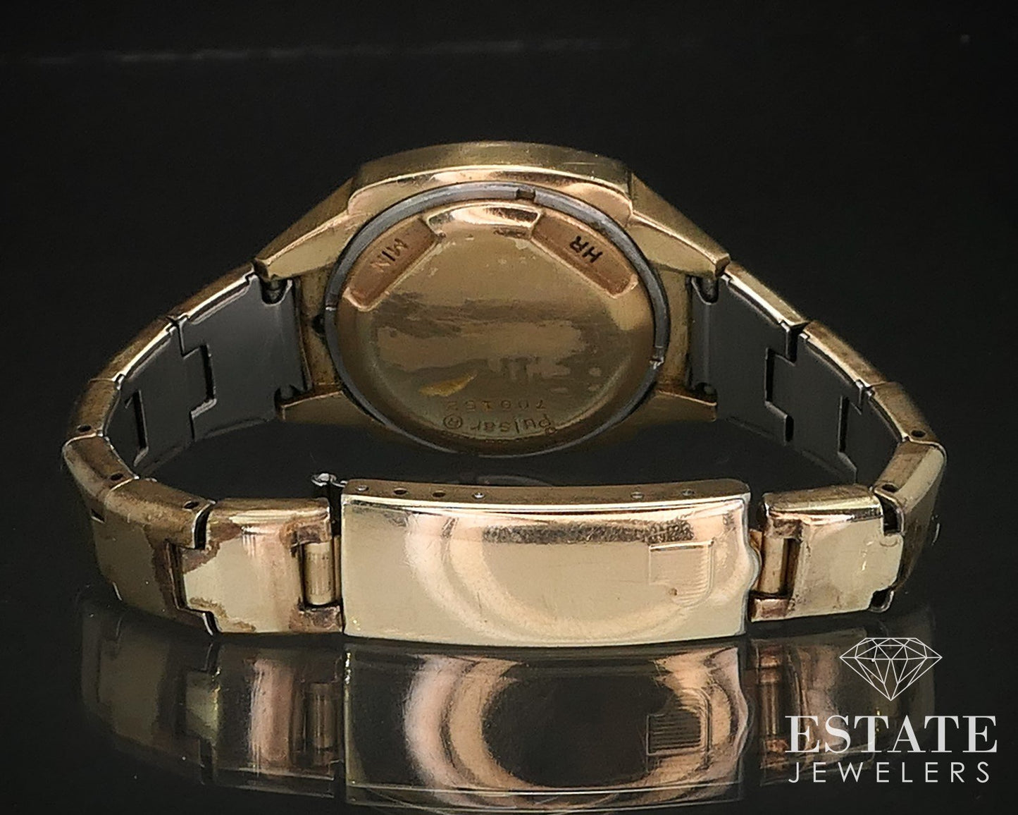 Vintage Gold Filled Pulsar Time Computer LED Bracelet Ladies Watch i17075