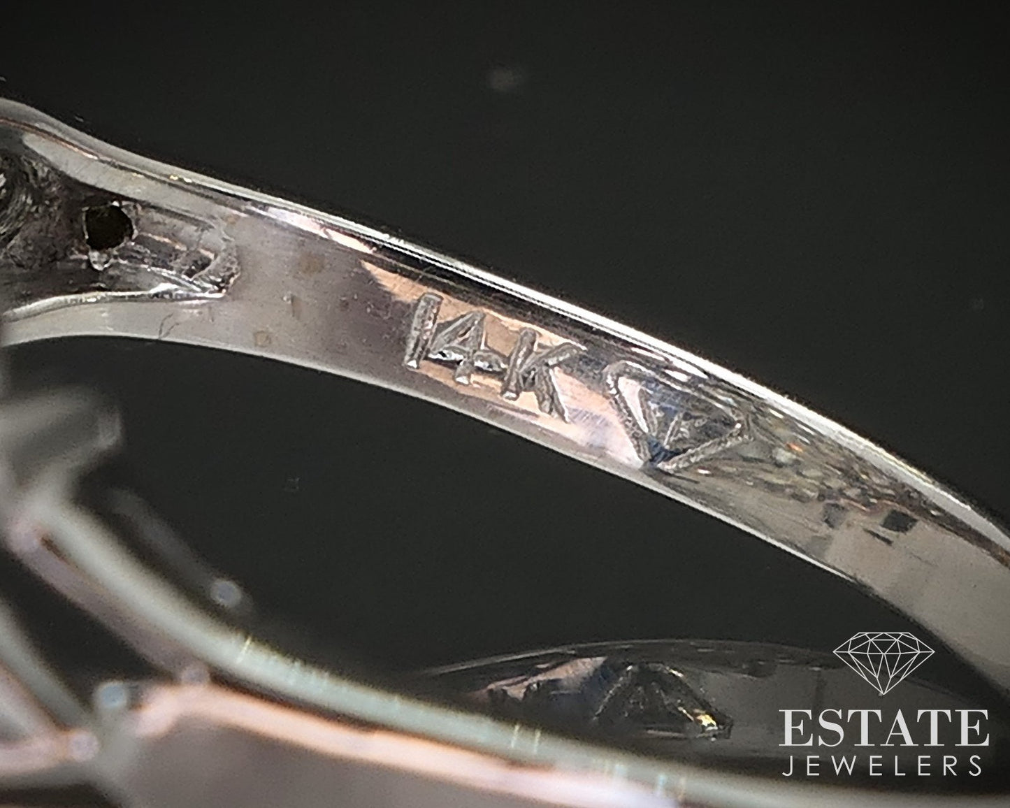 Antique 14k White Gold European Natural 2.17ctw Diamond Engagement Ring i17114