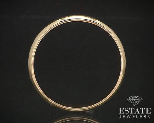 Vintage 14k Yellow Gold 3.4mm Smooth Mens Wedding Band Ring 3.1g i17193b