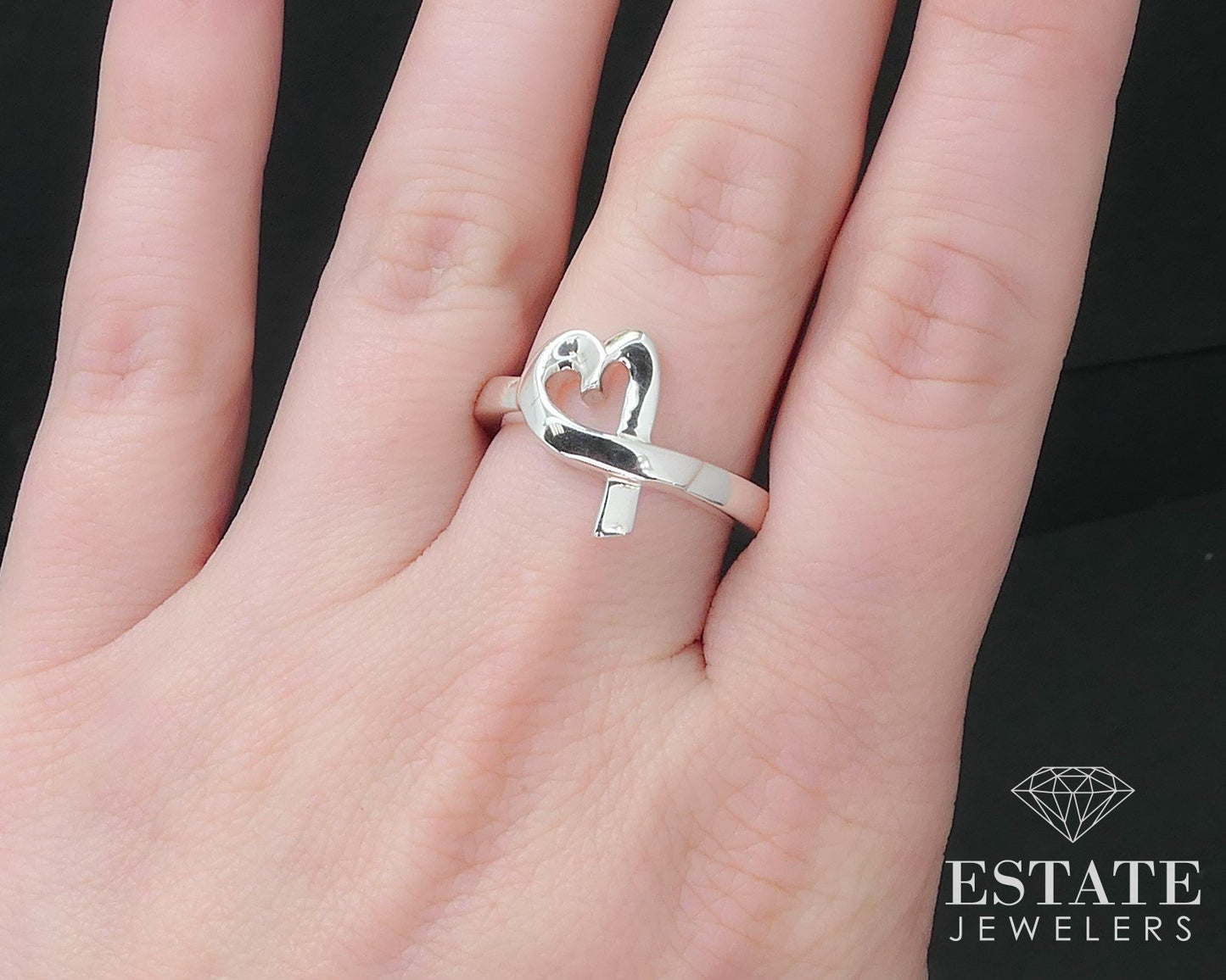 Sterling Paloma Picasso Tiffany & Co Loving Heart Ring 6g i17169