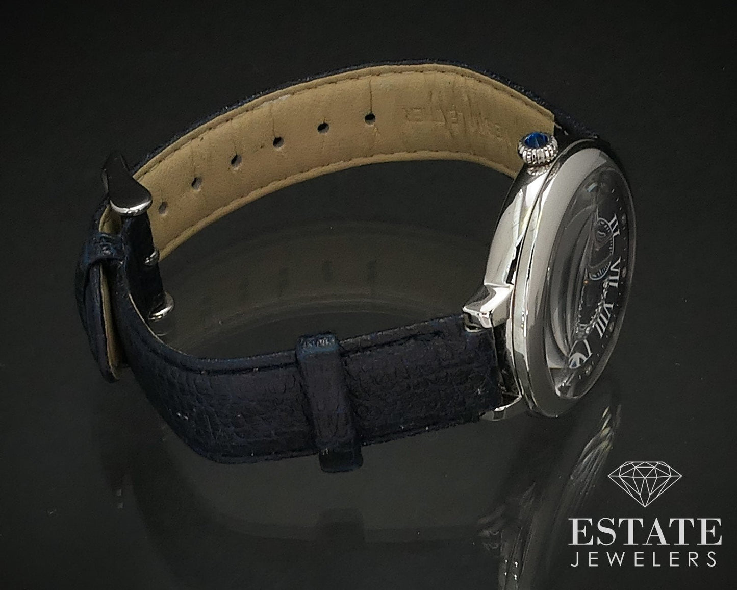 Gevril Rome GV2 12205 Blue Diamond Dial Stainless Steel Ladies Watch i17269