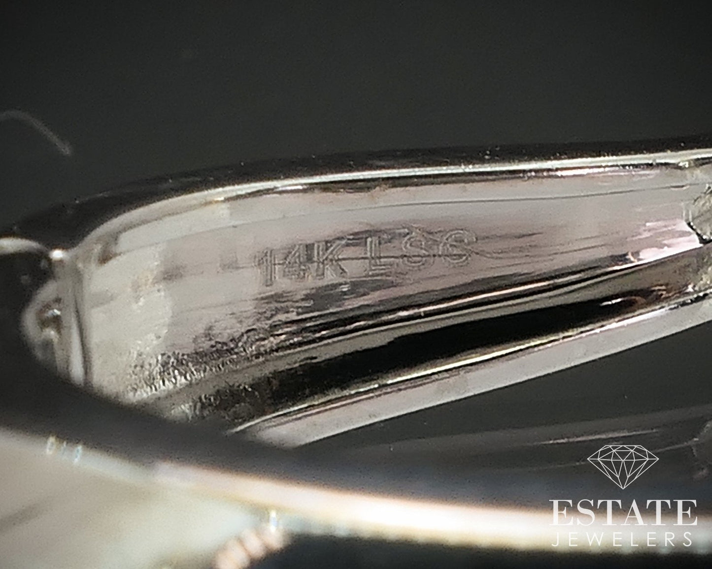 14k White Gold Natural .70ctw Diamond Hinged Hoop Earrings 5.6g i17482