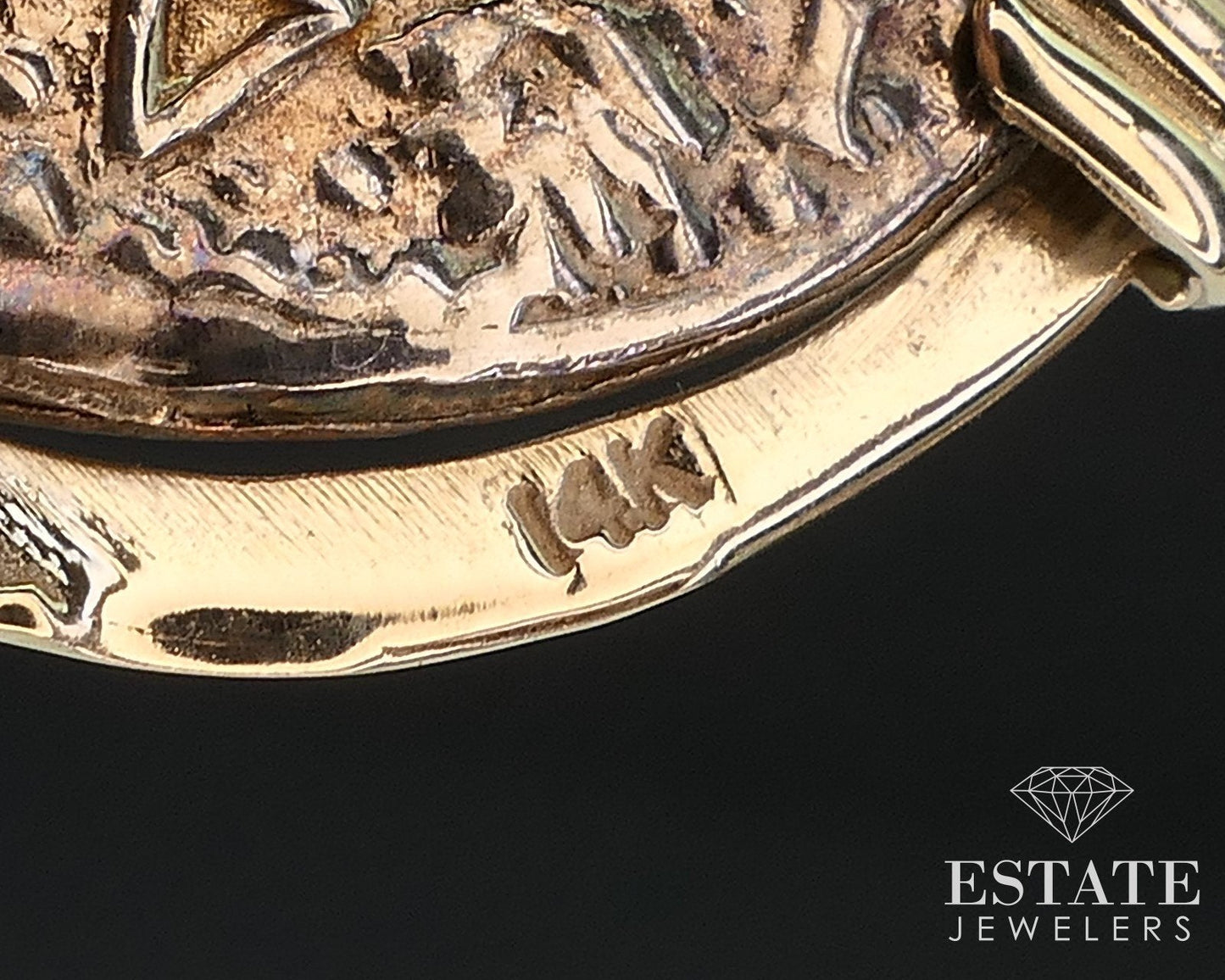 14k Yellow Gold Reales Spanish Ancient Coin Pendant 6.9g i17545