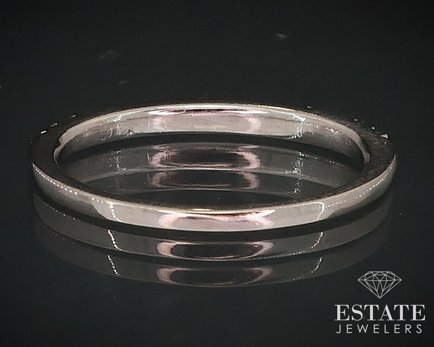 14k White Gold 1.8mm Natural .11ctw Diamond Ladies Wedding Band 1.3g i17649