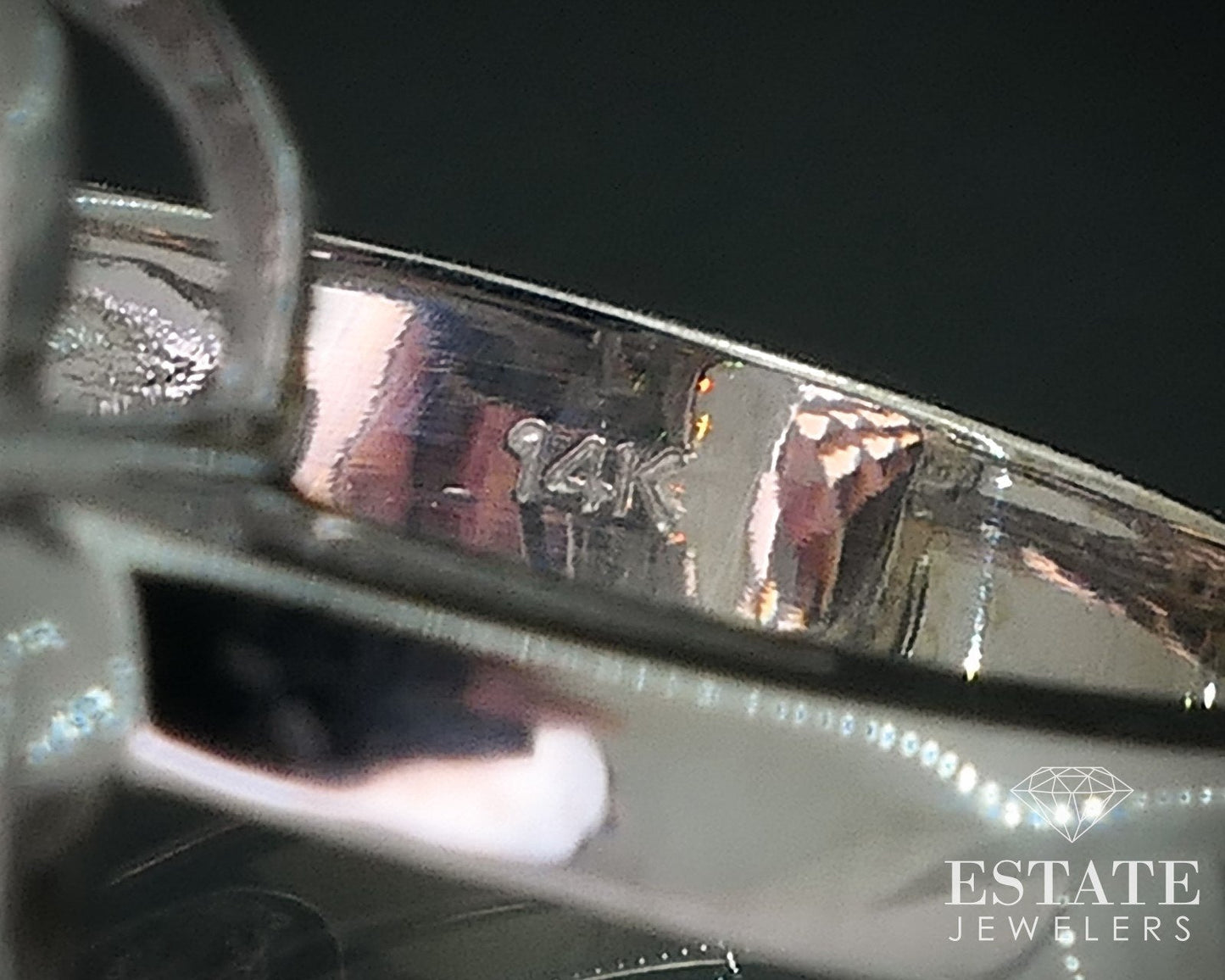 14k White Gold Oval Natural 10ct Kunzite & Diamond Ladies Ring 8.1g i17696
