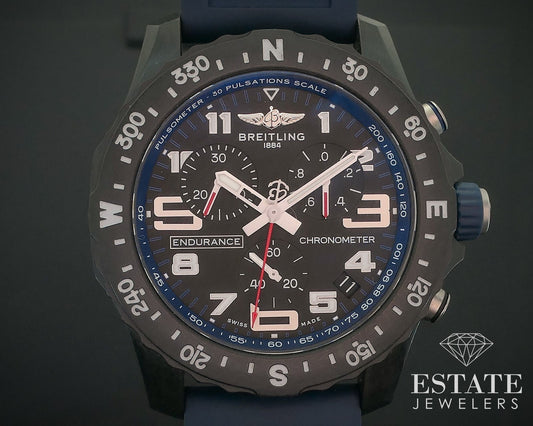 Breitling Endurance Pro Chronometer Black Blue Dial X82310 Mens Watch i17818