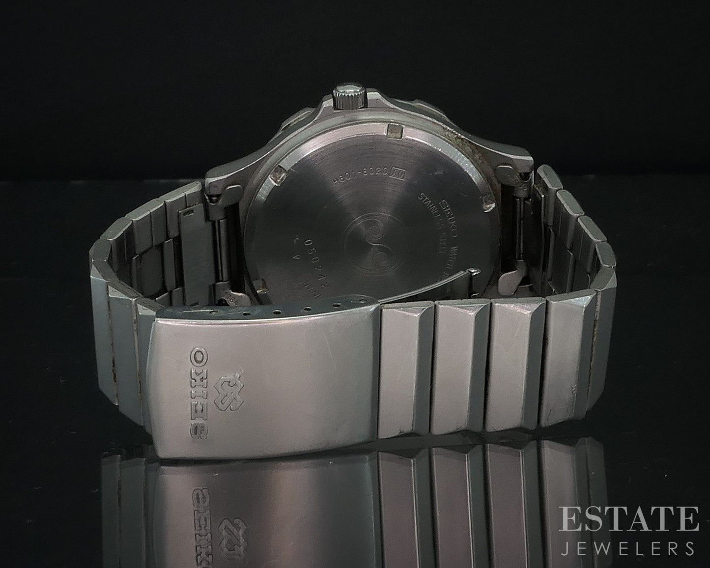 Vintage Seiko Quartz Sports Alarm Chronograph Digital H601-8020 Men Watch i18028