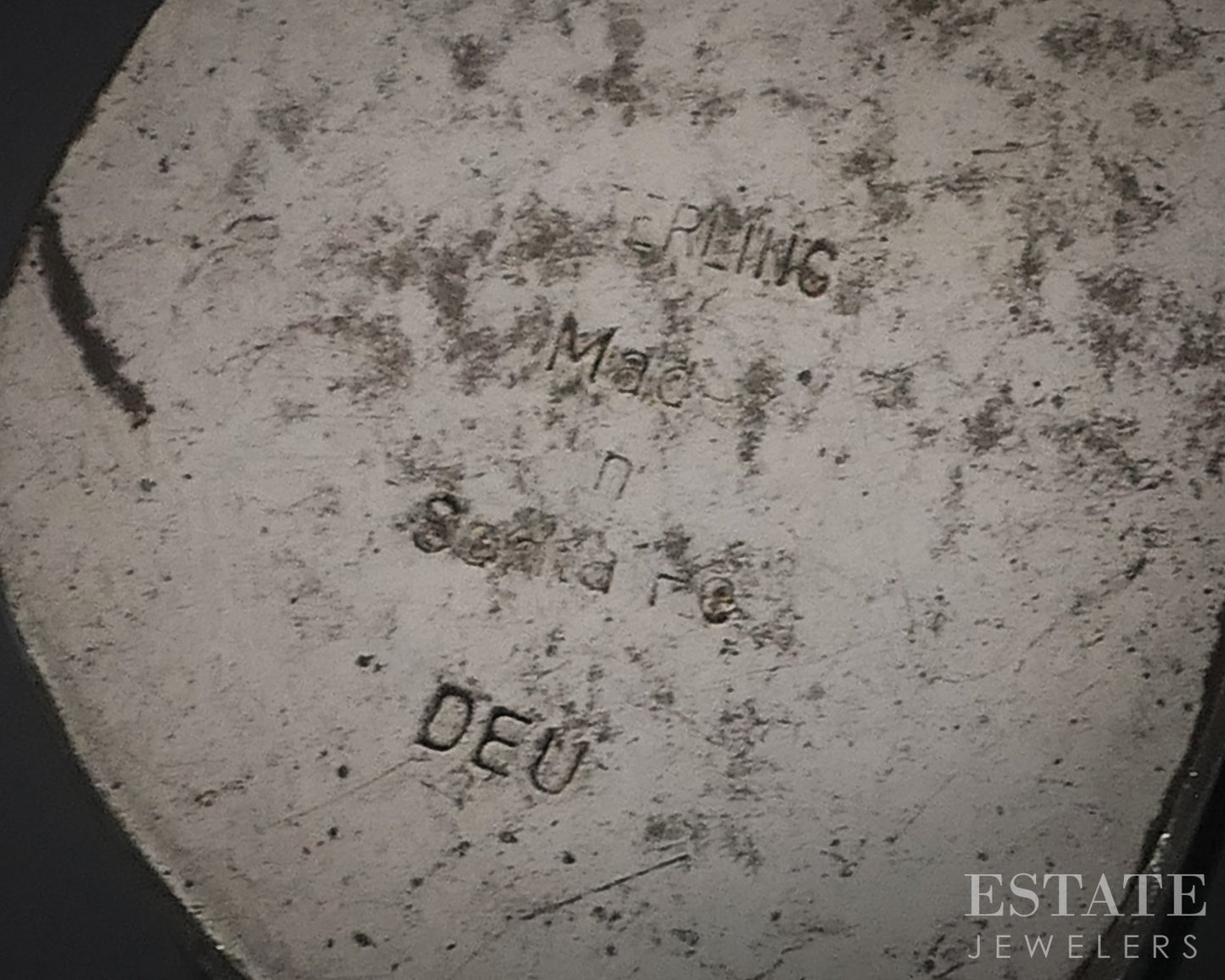 Vintage Sterling Turquoise Navajo David Umpleby Santa Fe Pendant 14g i18023