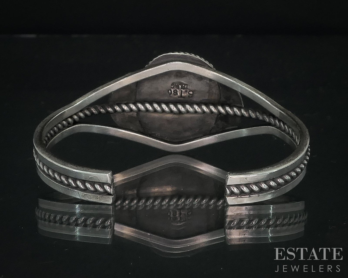 Vintage Sterling Navajo Natural Turquoise Sheila Tso Cuff Bracelet 23.6g i18009