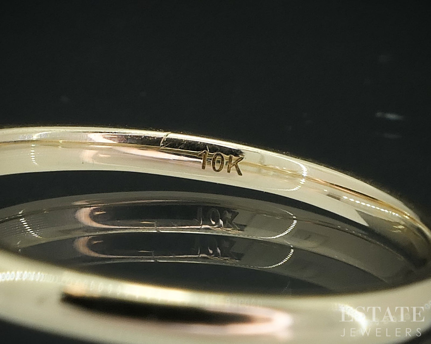 10k Yellow Gold Round Natural .40ct Diamond Solitaire Engagement Ring 2g i18118