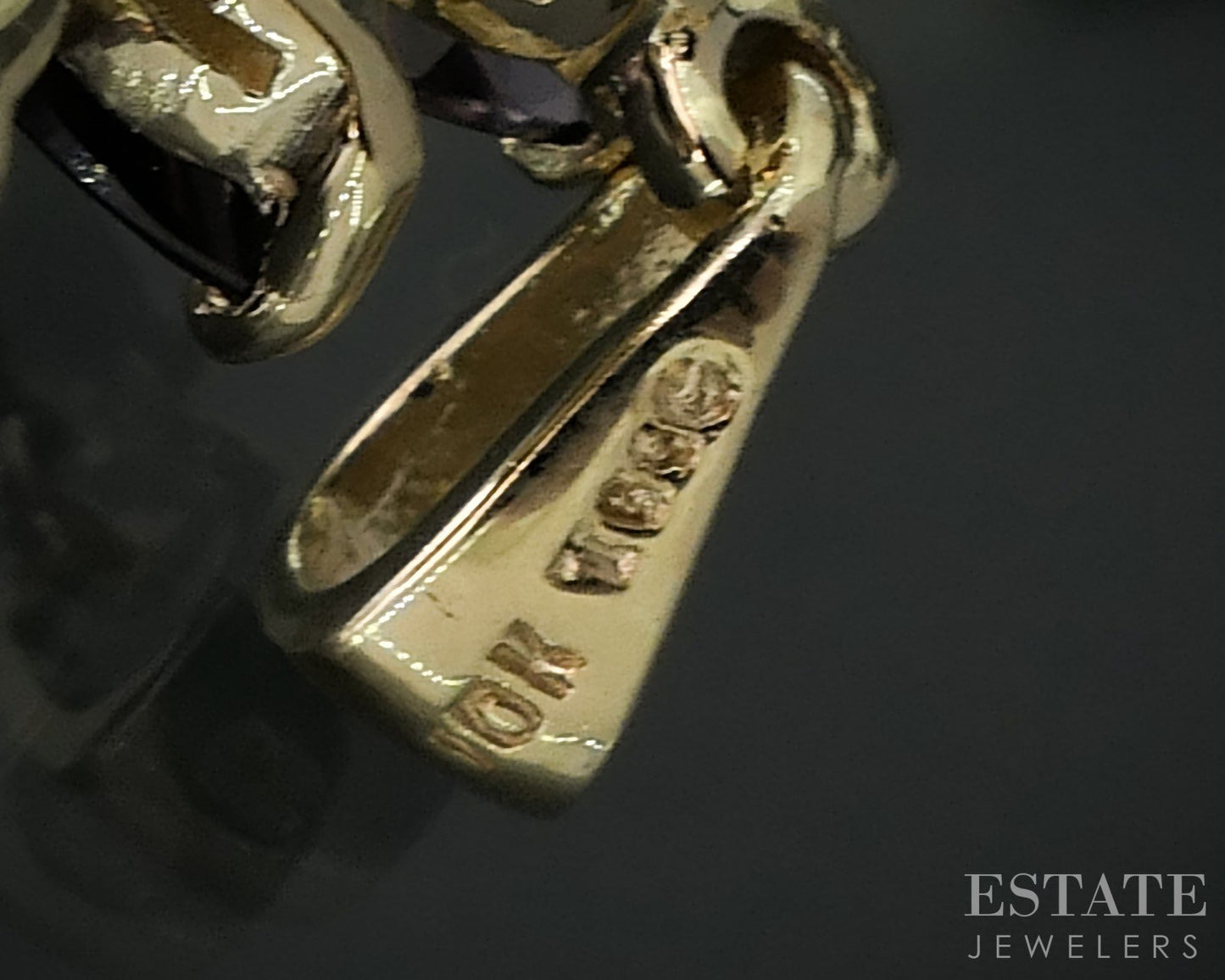 10k Yellow Gold Color Changing Sapphire Ladies Flower Pendant 3.2g i18113