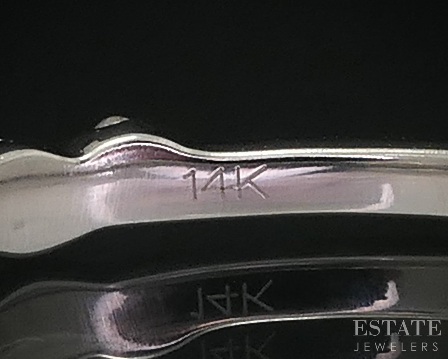 14k White Gold Round Lab Created .26ctw Diamond Ladies Wedding Band 1.9g p65228