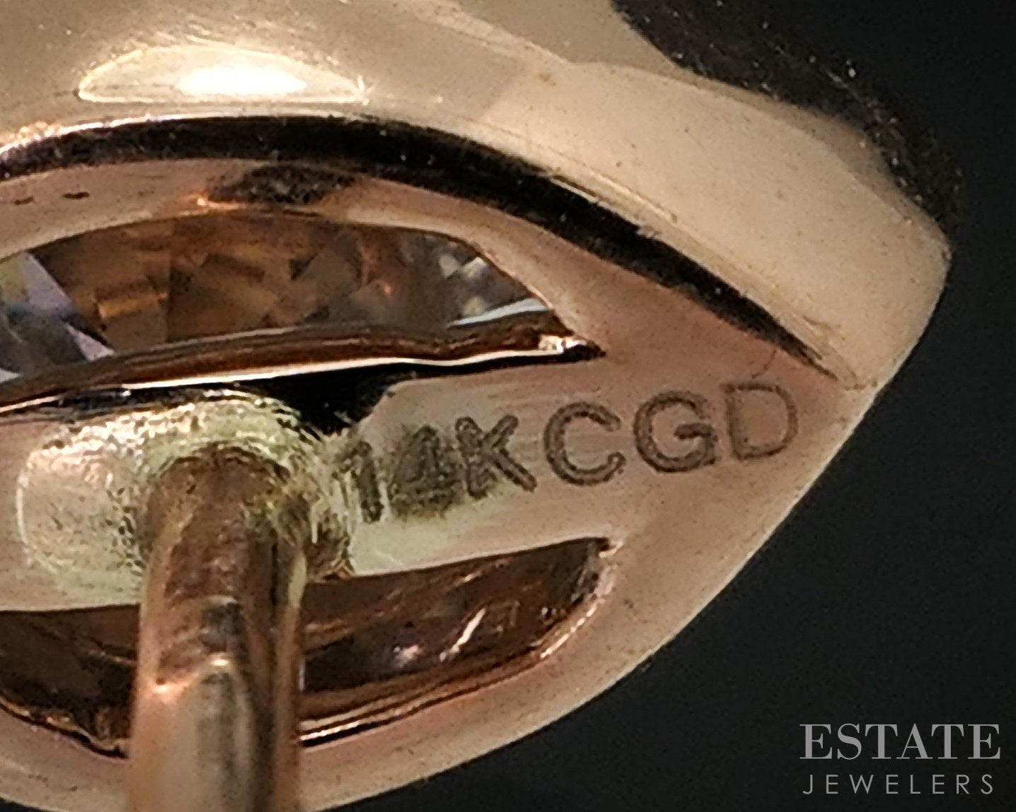 14k Rose Gold Lab Created 3.91ctw Diamond Double Hole Earrings 10.7g i16836