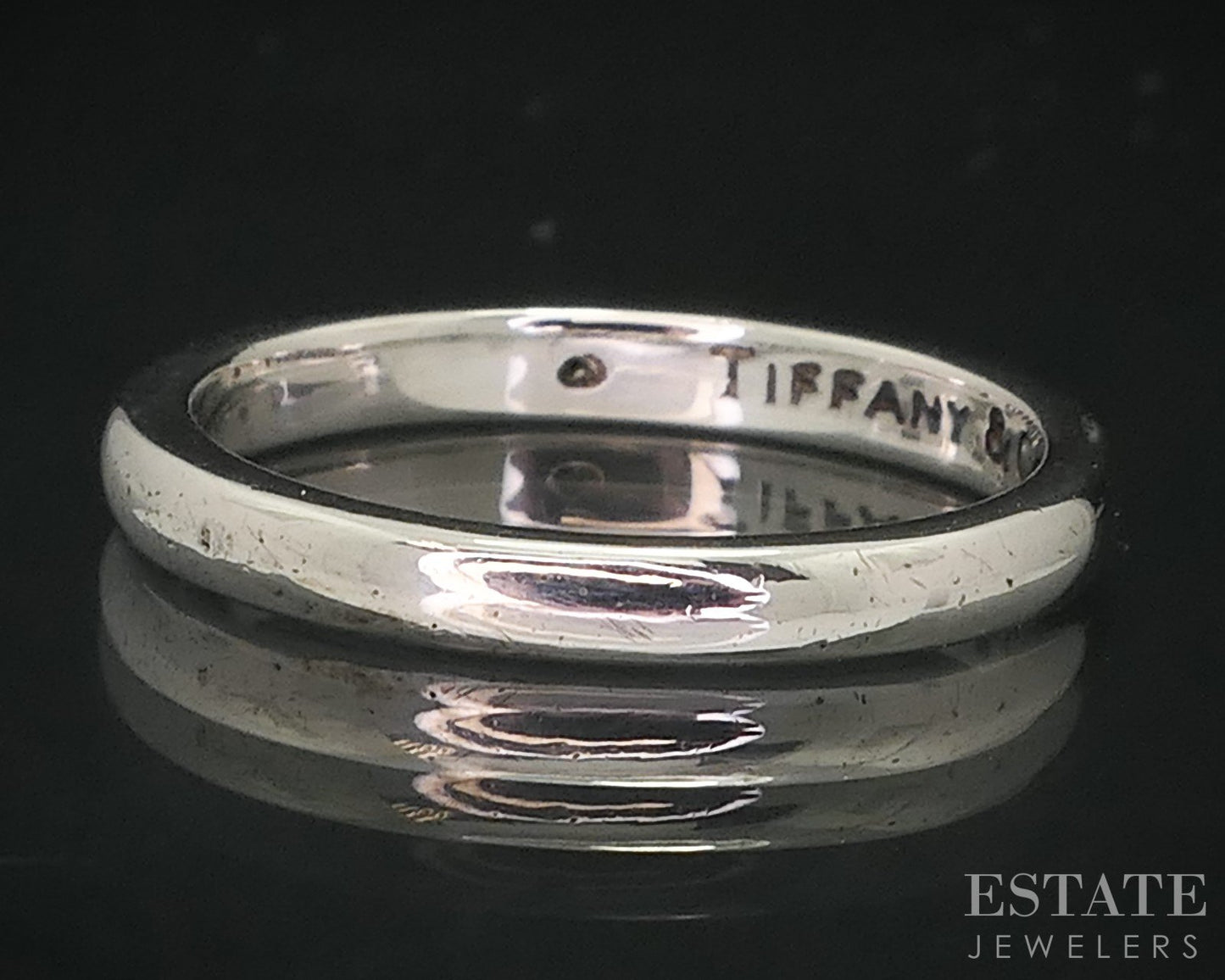 Sterling Elsa Peretti Tiffany & Co. Diamond Ladies Stack Band Ring 1.8g i18146