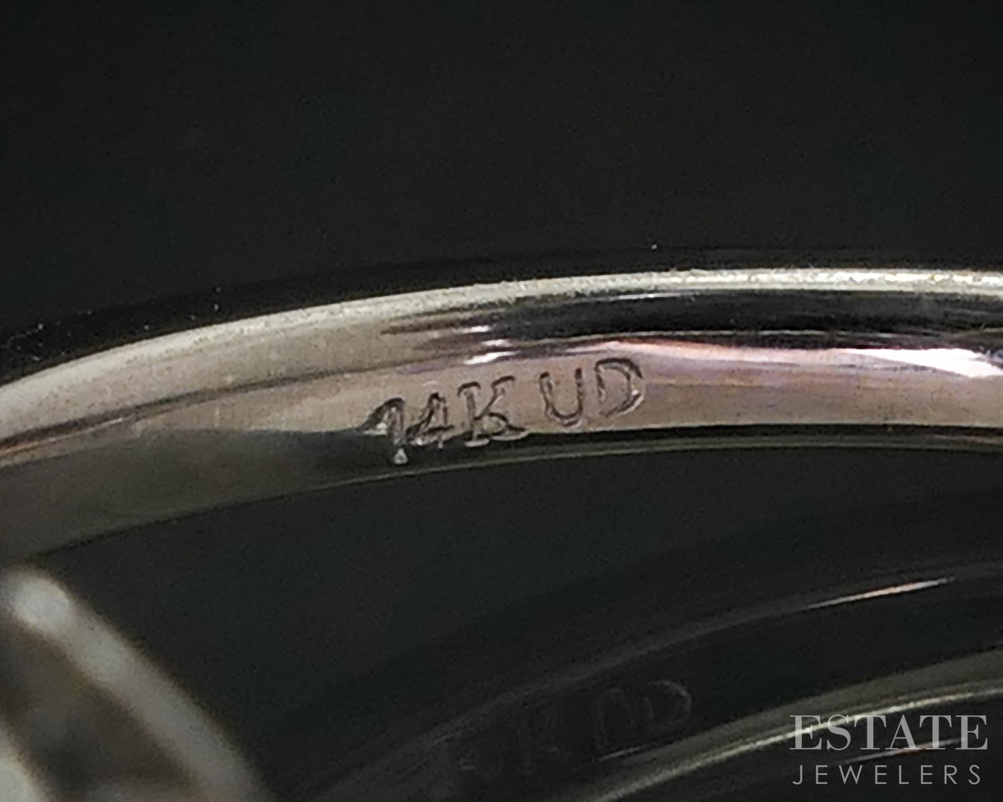 14k White Gold Round Natural .50ctw Diamond Cluster Engagement Ring 3.5g i18131