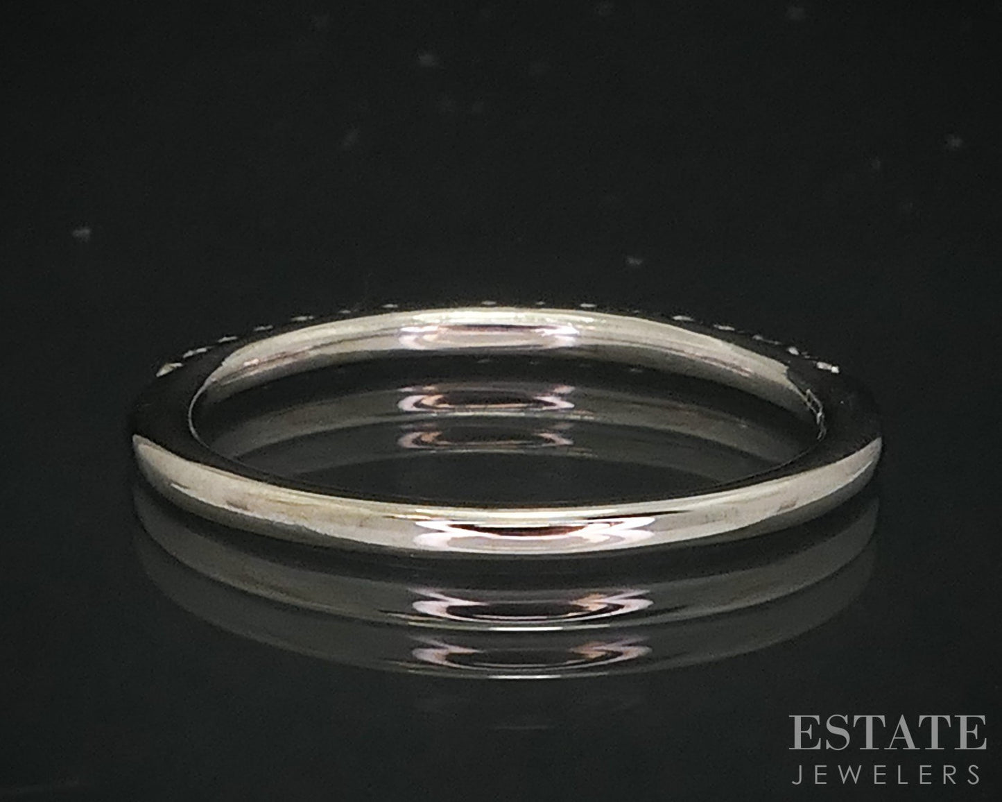 14k White Gold Natural .20ctw Diamond Ladies Wedding Band 1.4g i18135