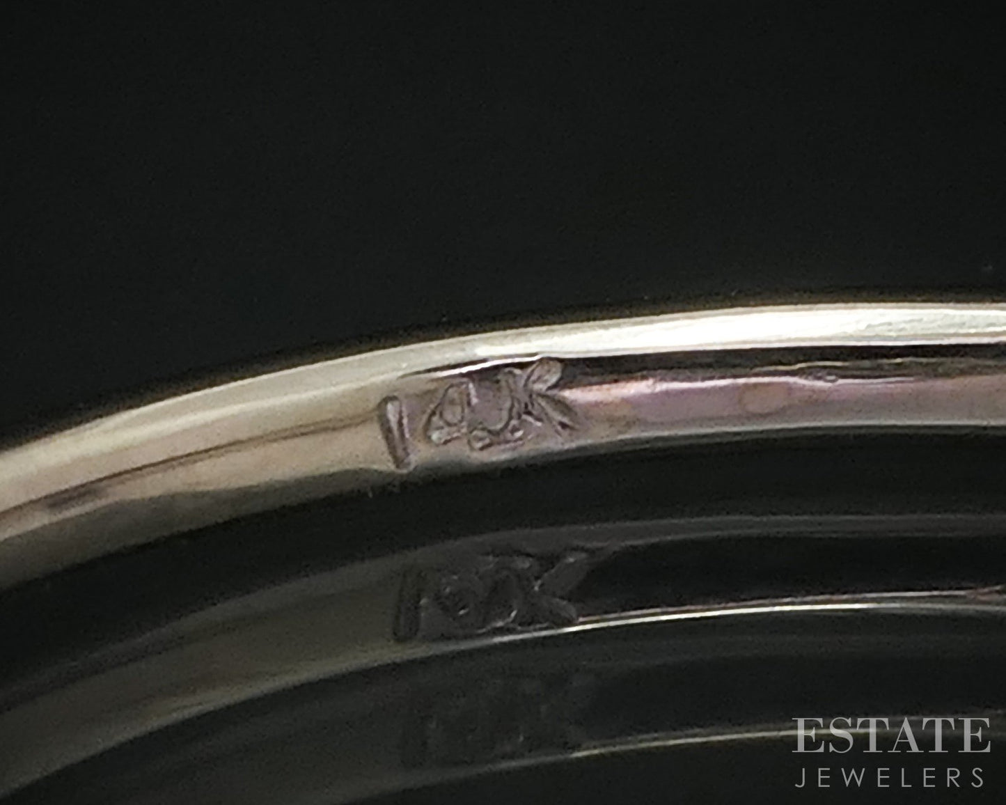 14k White Gold Natural .20ctw Diamond Ladies Wedding Band 1.4g i18135