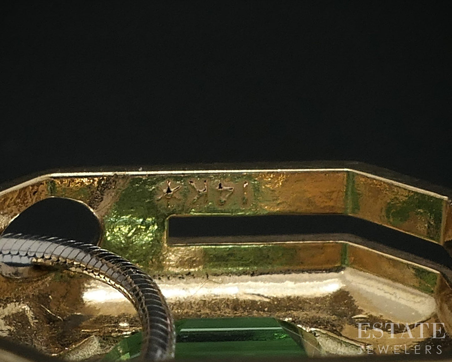 14k Yellow & White Gold Natural Prasiolite Ladies Necklace 6.9g 22"L i18194