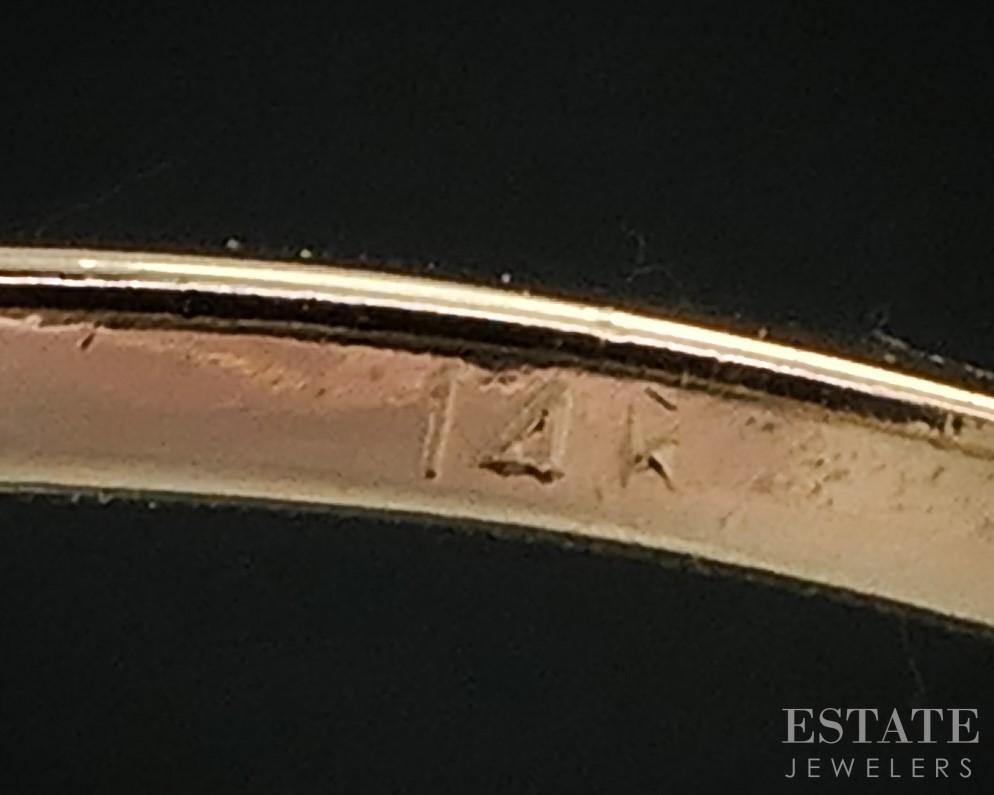 14k Yellow Gold Marquise Natural .45ct Diamond Solitaire Engagement Ring i18189