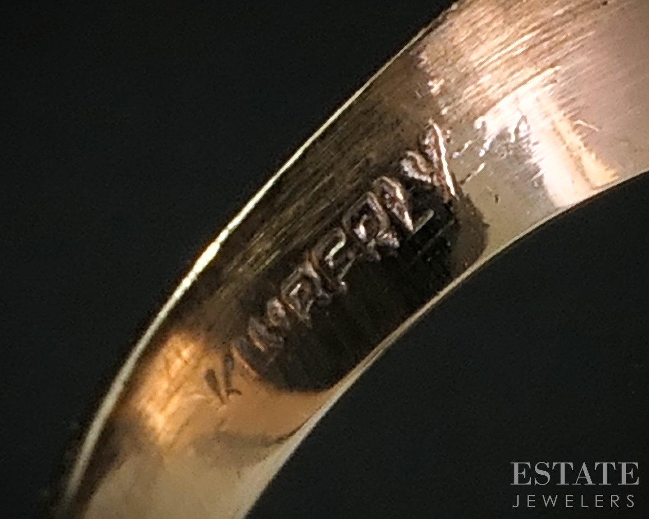 Vintage 10k Yellow Gold Natural Black Onyx & Diamond Shield Ring 7.9g i18199