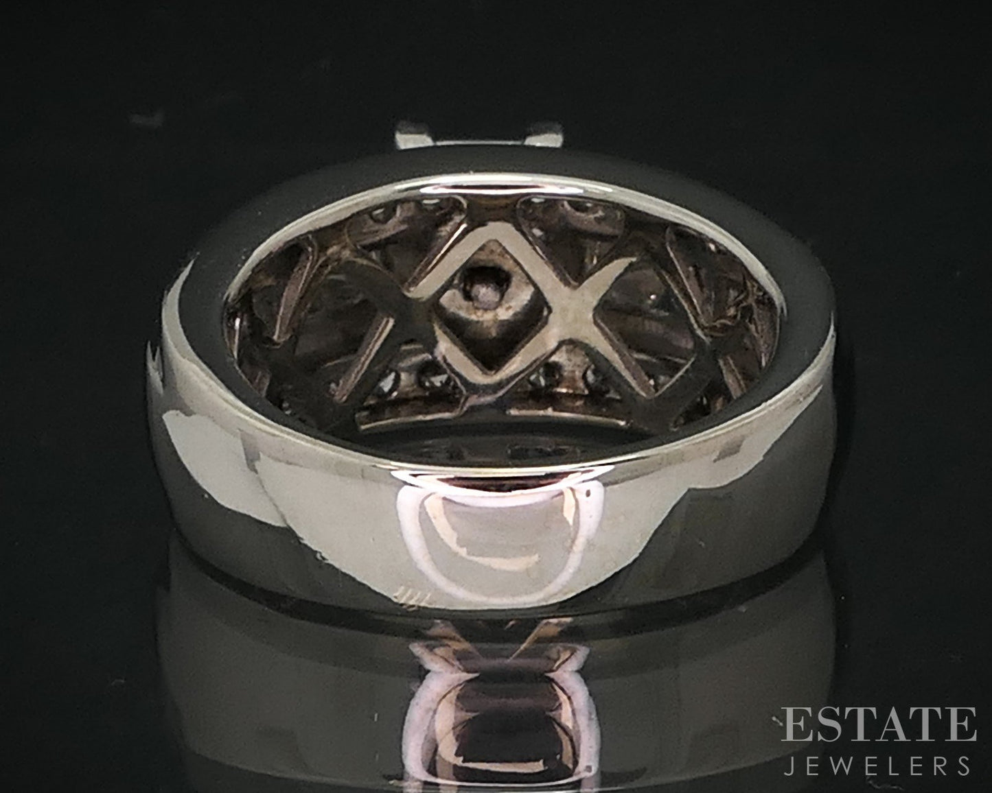 14k White Gold Princess GIA Natural 2.01ctw Diamond Engagement Ring 12.1g i18204