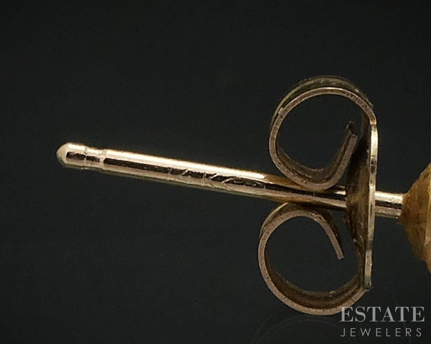 14k Yellow Gold 5mm Cultured Pearl Stud Ladies Earrings i18230b