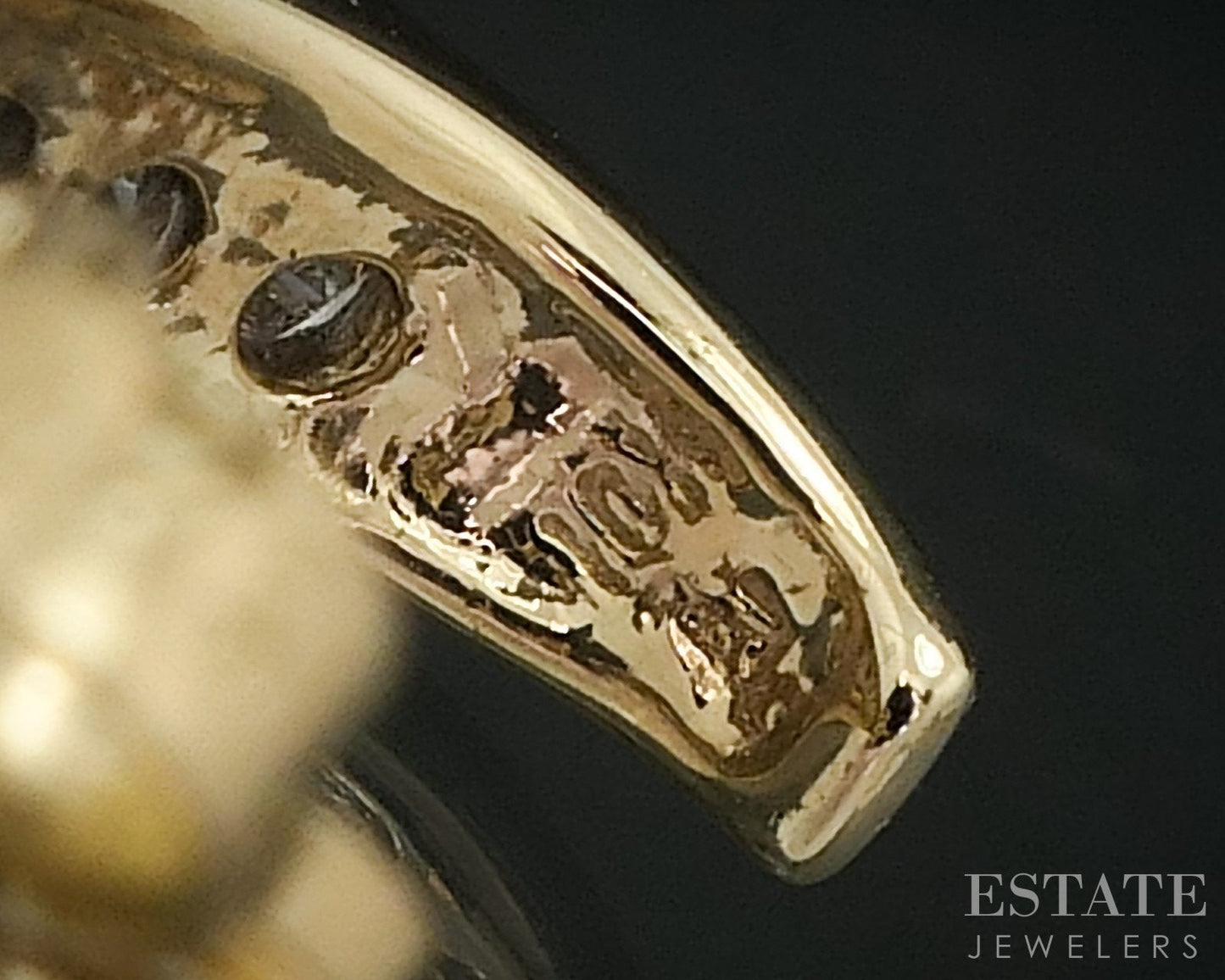 10k Yellow Gold Round Natural .20ctw Diamond J Hoop Earrings 2g i18225b