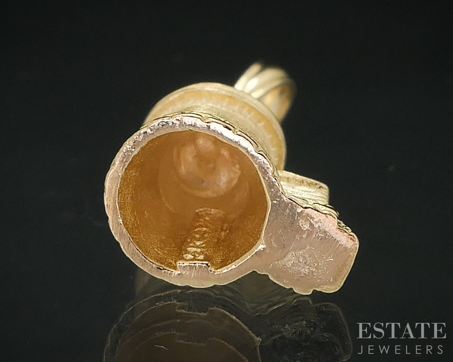 14k Yellow Gold Dimensional Lighthouse Charm Pendant 3.7g i18216b