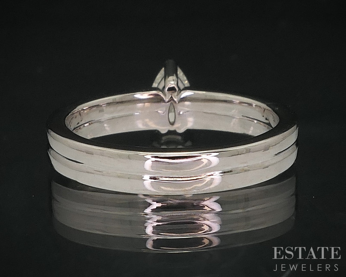14k White Gold Pear Natural .50ctw Diamond Engagement Ring 4.8g i18300