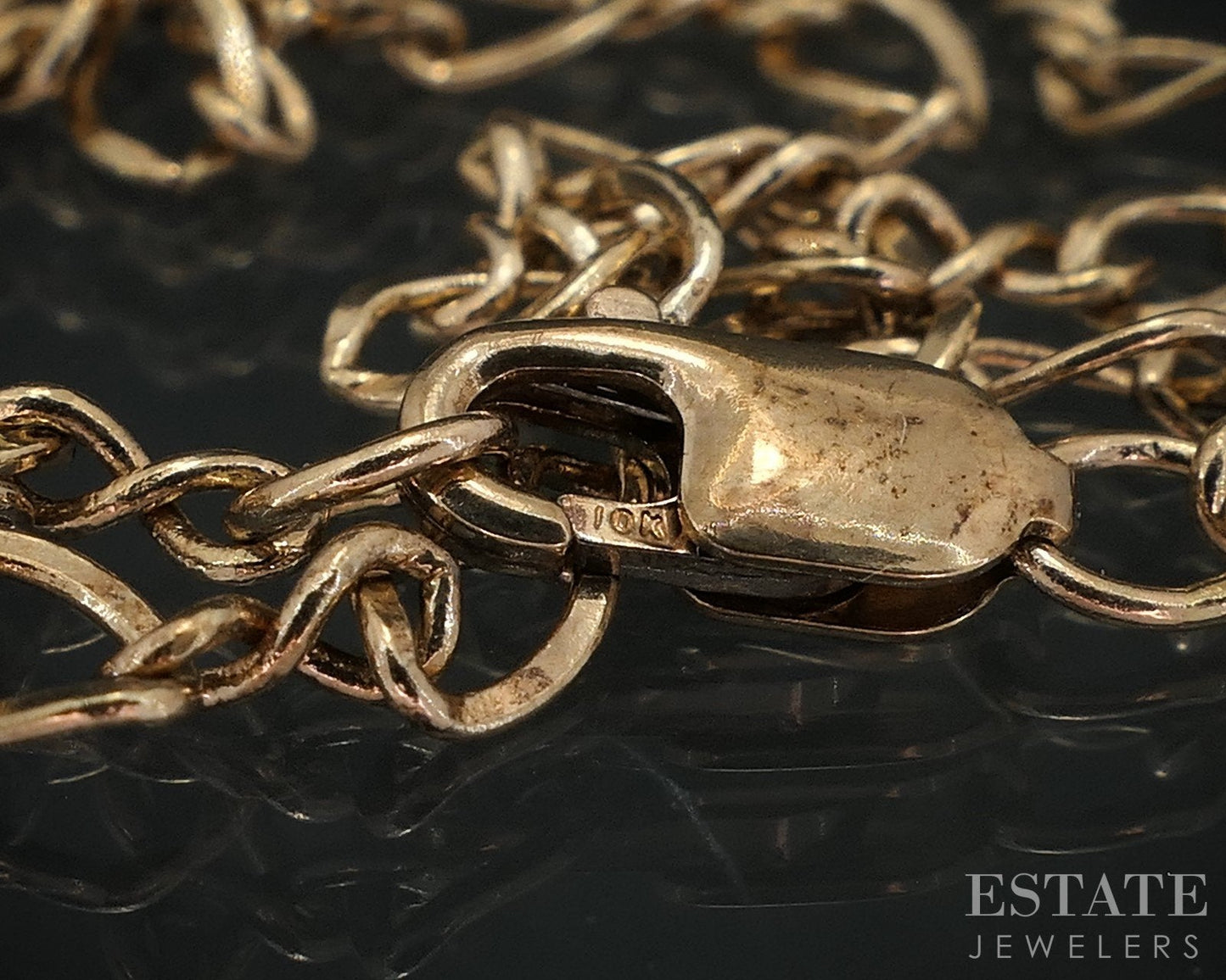 10k Rose Gold 2.8mm Figaro Chain Ladies Necklace 3.8g 18"L i18347b