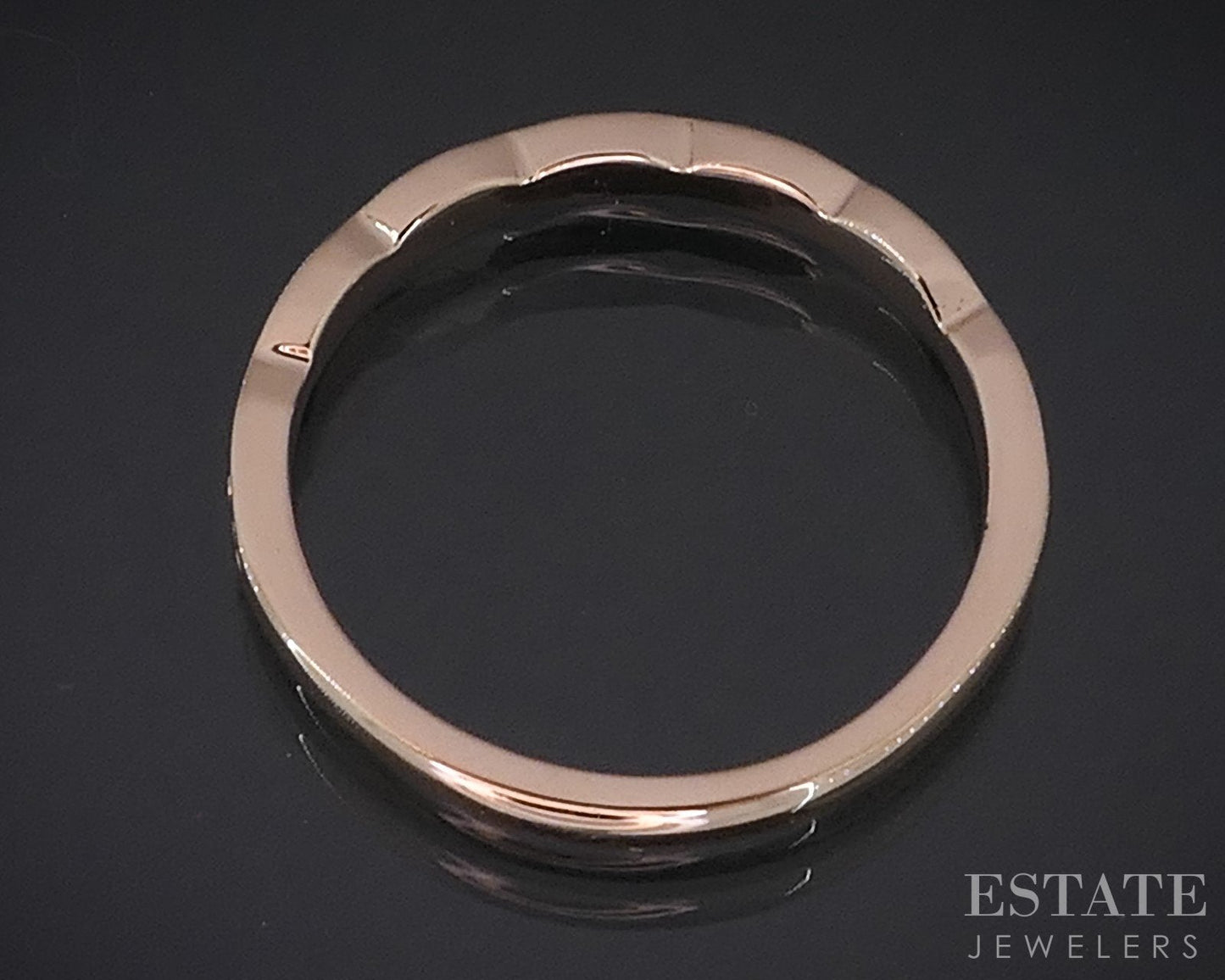 14k Rose Gold Round Natural .28ctw Diamond Ladies Wedding Band 1.8g i15106