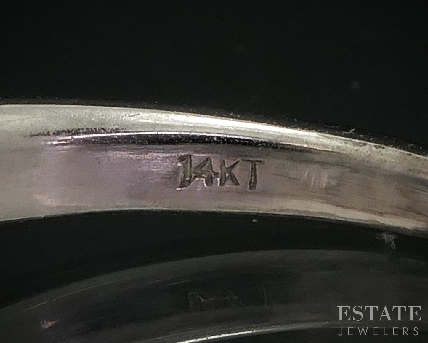 14k White Gold Round Natural 1.05ct Diamond Engagement Ring 5.1g i18413